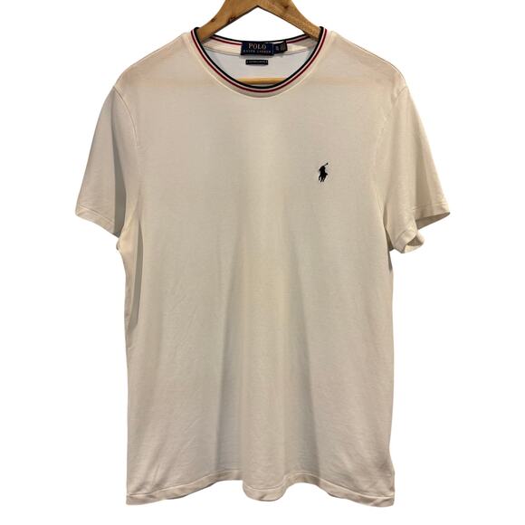 Y2K Polo Ralph Lauren white shirt, striped color, Size XL - Picture 2 of 8